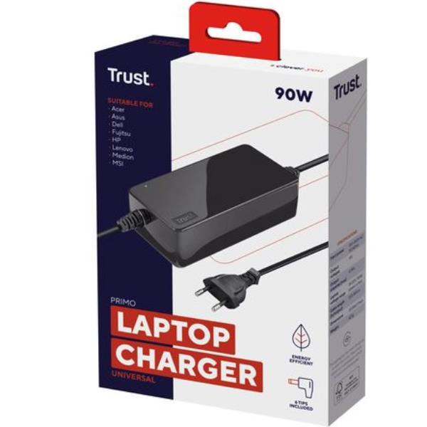 Alimentatore Notebook Trust Primo Universale 90W Nero - immagine 4