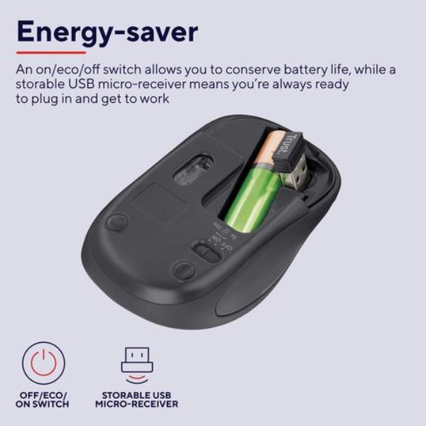 Mouse Wireless Trust YVI FX Multicolore - immagine 3