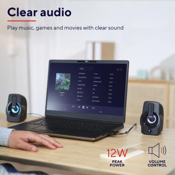 Casse PC Trust GEMI 2.0 RGB 6W Illuminazione LED - immagine 3