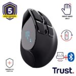 Mouse Wireless Verticale Trust Voxx Ricaricabile 9 Pulsanti 2400DPI