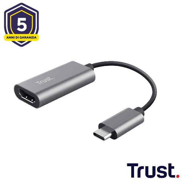Adattatore USB-C a HDMI Trust Dalyx 4K 60Hz 20cm