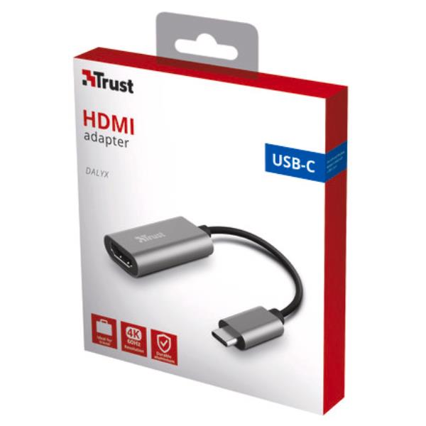Adattatore USB-C a HDMI Trust Dalyx 4K 60Hz 20cm - immagine 2