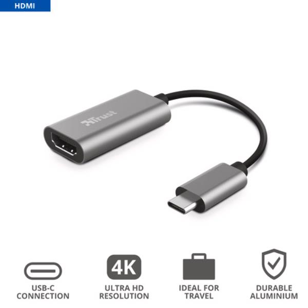 Adattatore USB-C a HDMI Trust Dalyx 4K 60Hz 20cm - immagine 4