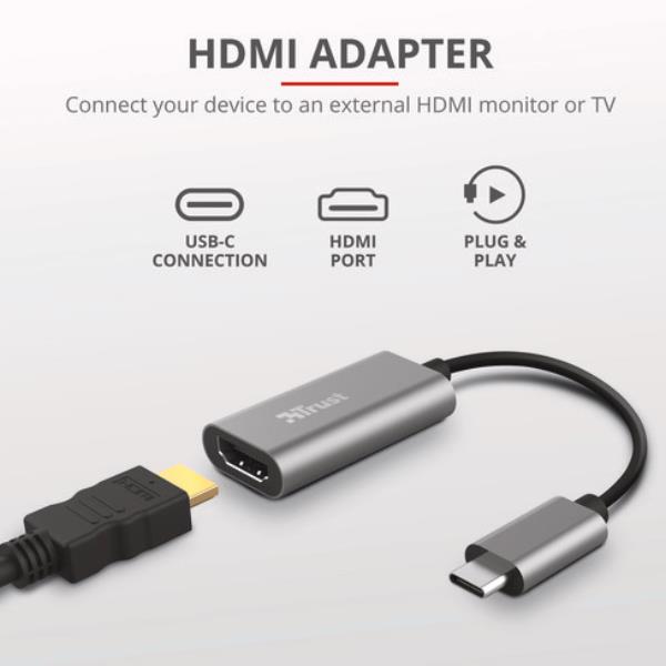 Adattatore USB-C a HDMI Trust Dalyx 4K 60Hz 20cm - immagine 5
