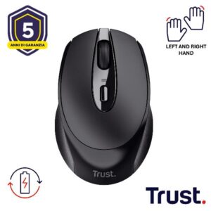 Mouse Wireless Trust Zaya Ricaricabile 1600DPI Nero