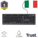 Tastiera Trust Primo Cablata Resistente agli Sversamenti Layout Italiano Nero