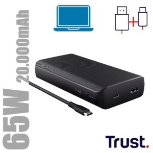 Power Bank Trust 20000mAh 65W USB-C per Notebook