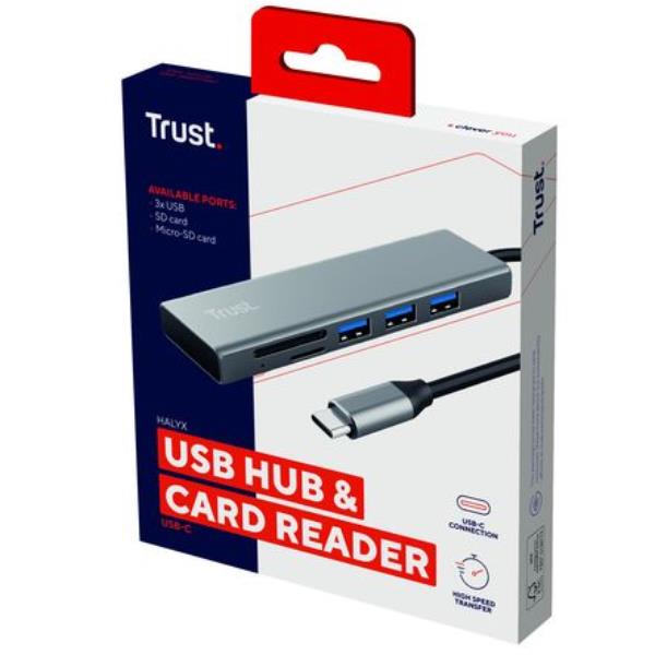 Hub USB Trust Halyx 3 Porte USB-A 3.2 + Card Reader SD/microSD - immagine 2