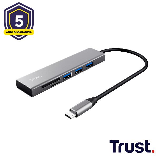 Hub USB Trust Halyx 3 Porte USB-A 3.2 + Card Reader SD/microSD - immagine 7