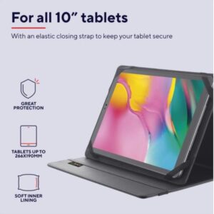 Custodia per Tablet Trust Folio 10" Materiale Riciclato 100% Nero