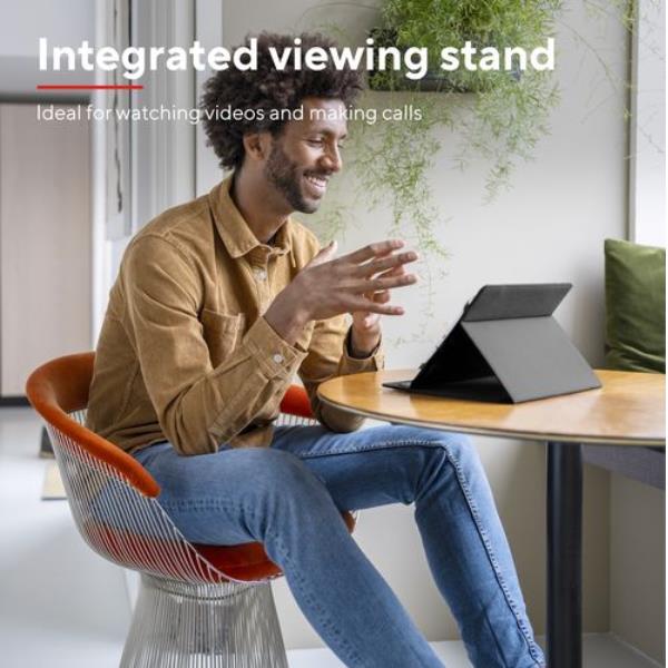 Custodia per Tablet Trust Folio 10" Materiale Riciclato 100% Nero - immagine 4