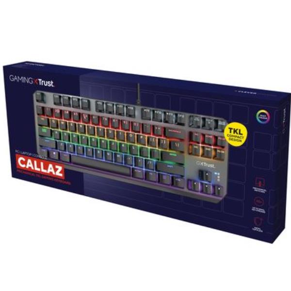 Tastiera Gaming Trust GXT834 Callaz TKL Meccanica Rainbow Layout IT - immagine 2