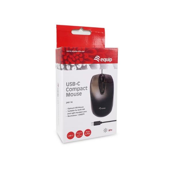 Mouse Ottico Equip 1200dpi USB-C Nero - immagine 5