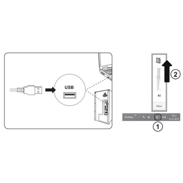 Cuffia Stereo USB EQUIP con Microfono e Controllo Volume - immagine 5