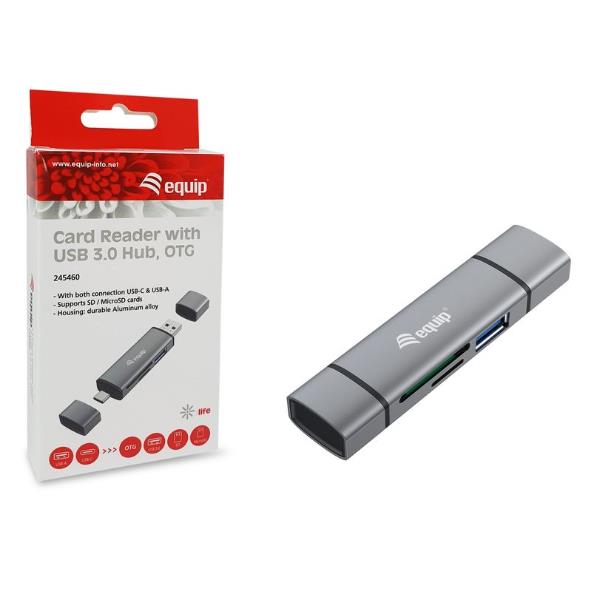 Lettore Schede USB 3.1 EQUIP All-in-One OTG Hub Grigio - immagine 7