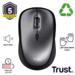 Mouse Wireless Trust YVI+ Silenzioso Grigio Riciclabile