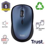 Mouse Wireless Trust YVI+ Silenzioso Grigio Riciclabile