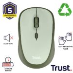 Mouse Wireless Trust YVI+ Verde Silenzioso Riciclabile