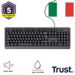 Tastiera Trust Basic Cablata USB Layout Italiano Antisversamento