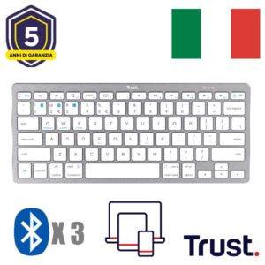 Tastiera Wireless Trust Basics Bluetooth Argento Layout Italiano