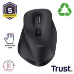 Mouse Wireless Trust Fyda Ergonomico Ricaricabile Nero