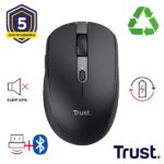 Mouse Wireless Trust Ozaa Ricaricabile Bluetooth 2.4GHz Silenzioso