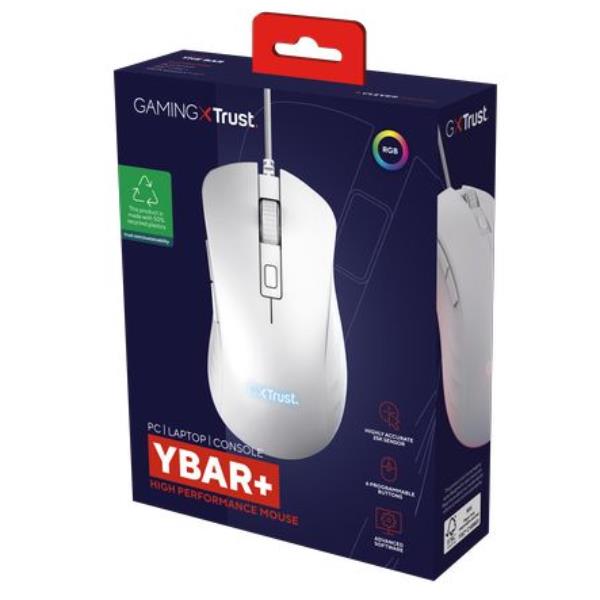 Mouse Gaming Trust GXT924W YBAR+ Bianco 25.600 DPI 6 Pulsanti - immagine 7