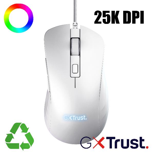 Mouse Gaming Trust GXT924W YBAR+ Bianco 25.600 DPI 6 Pulsanti - immagine 8