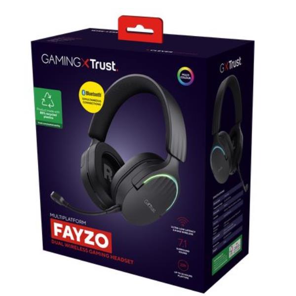Cuffie Gaming Trust GXT 491 Fayzo Wireless 2.4GHz Bluetooth Noise Cancelling Nero - immagine 3