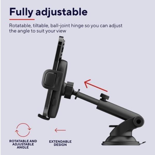 Supporto Auto Trust Runo per Parabrezza Nero - immagine 6