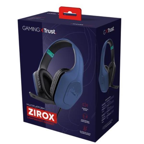 Cuffie Gaming Trust GXT 415B Zirox Over-Ear Multipiattaforma Blu - immagine 7