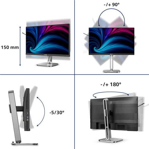 Monitor Philips 24B2U4301 23.8 Full HD IPS Regolabile - SKU: 24B2U4301 - Immagine 5