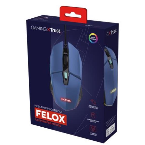 Mouse Gaming Trust GXT109B Felox 6.400 DPI Illuminato Cablato - immagine 5