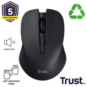 Mouse Wireless Trust Mydo Silenzioso Plastica Riciclata 82%