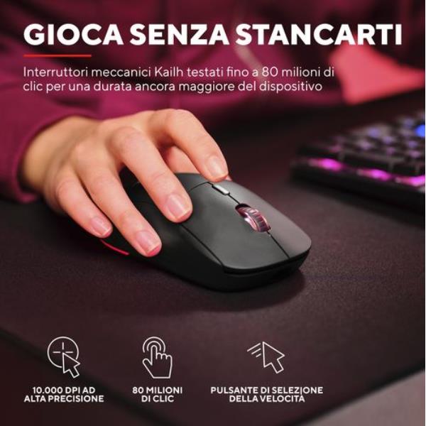 Mouse Gaming Trust GXT 926 Redex II Wireless Ricaricabile RGB 10000 DPI - SKU: 25126 - Immagine 8