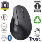 Mouse Wireless Trust Bayo+ Verticale Ricaricabile Bluetooth 2.4GHz