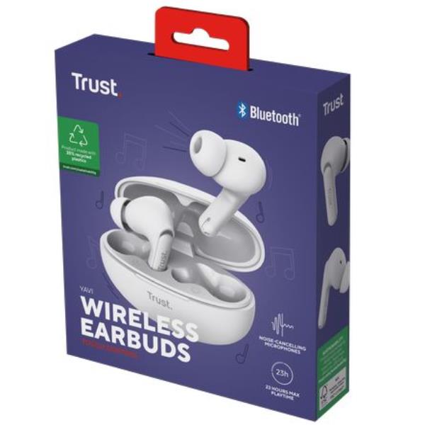 Auricolari True Wireless Trust YAVI BT Bianchi con Riduzione Rumore ENC - immagine 7
