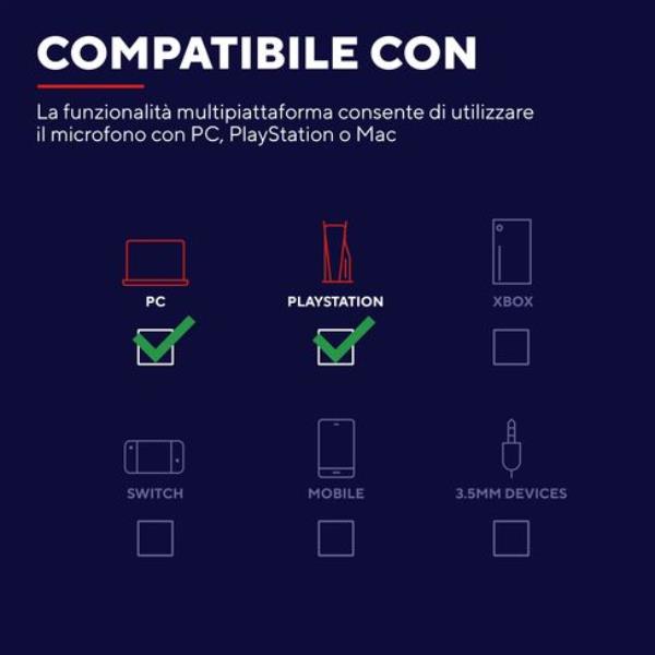 Microfono Gaming USB Trust GXT 234 YUNIX RGB per PC, PS, Mac - immagine 5