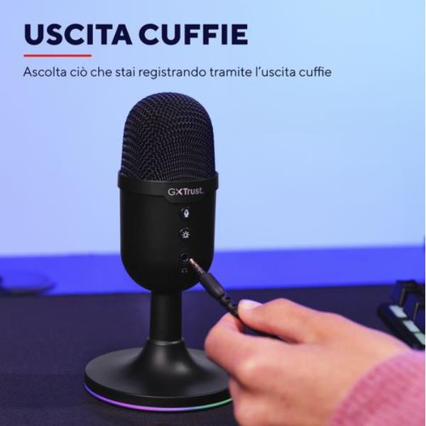 Microfono Gaming USB Trust GXT 234 YUNIX RGB per PC, PS, Mac - immagine 6
