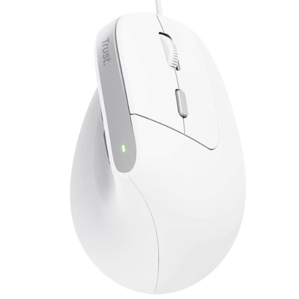 Mouse Ergonomic Trust Bayo II Verticale Cablato Certificato ErgoCert Bianco - immagine 6
