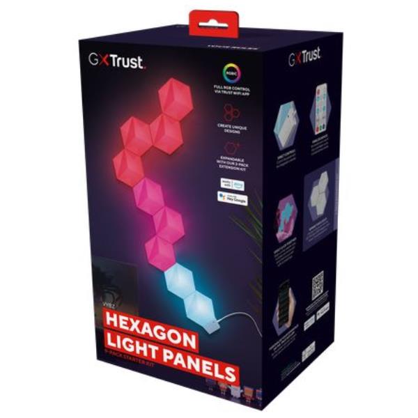 Pannelli LED Smart Trust GXT902 VYBZ Esagonali RGB Starter Kit USB - immagine 7