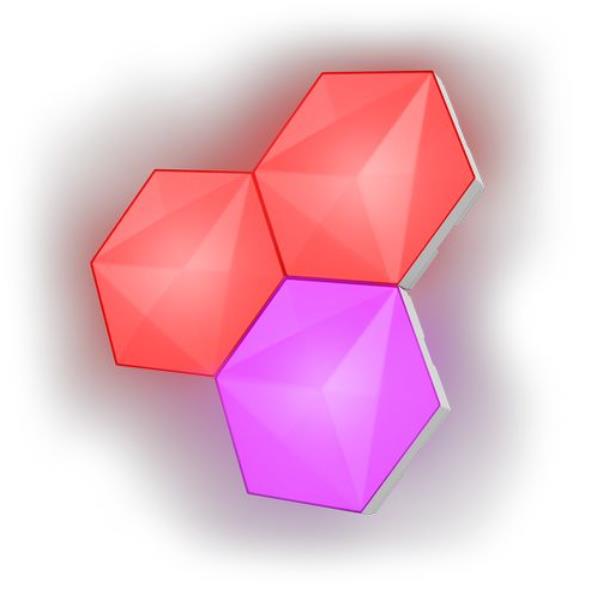 Pannelli LED Smart Trust GXT903 VYBZ 3 Esagonali RGB Multicolore - immagine 5