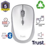 Mouse Wireless Trust YVI+ Multi-Device Bianco 2x Bluetooth + 2.4GHz Silenzioso