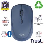 Mouse Wireless Trust YVI+ Multi-Device Bluetooth 2.4GHz Silenzioso