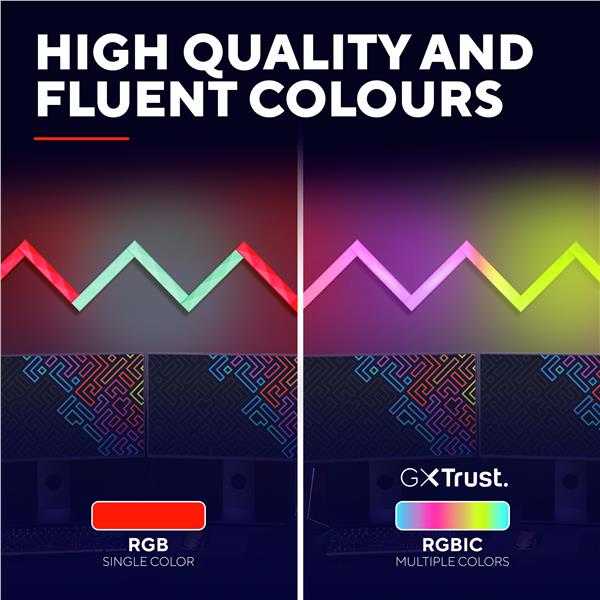 Barre LED Smart Trust VYBZ GXT 905 RGBIC Dimerizzabili 9 Pezzi - immagine 9