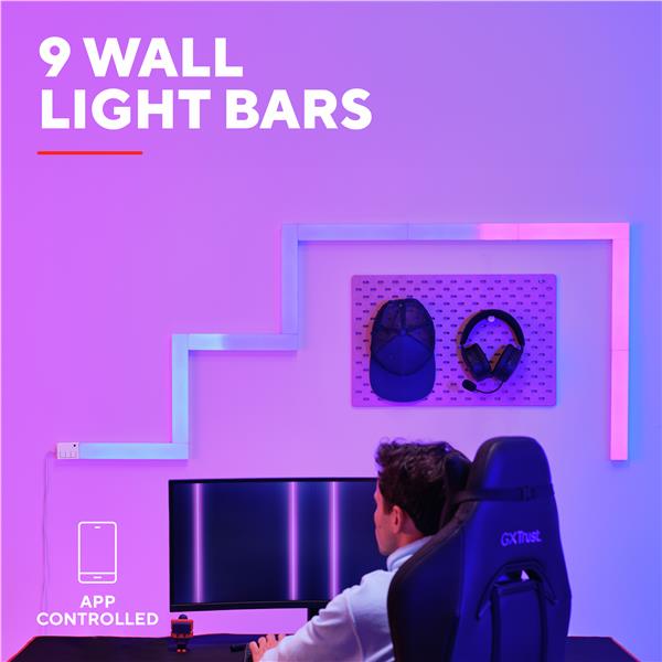 Barre LED Smart Trust VYBZ GXT 905 RGBIC Dimerizzabili 9 Pezzi - immagine 11