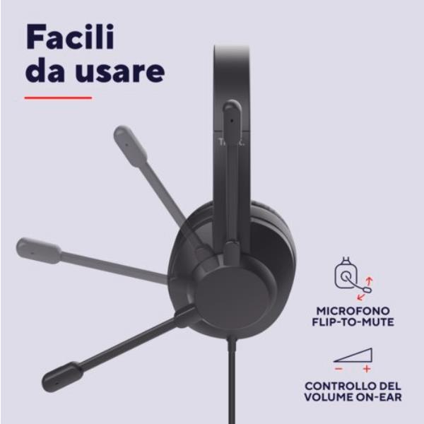 Cuffie con Microfono Trust Ayda Max Jack 3.5mm Nero Riciclabili - immagine 3