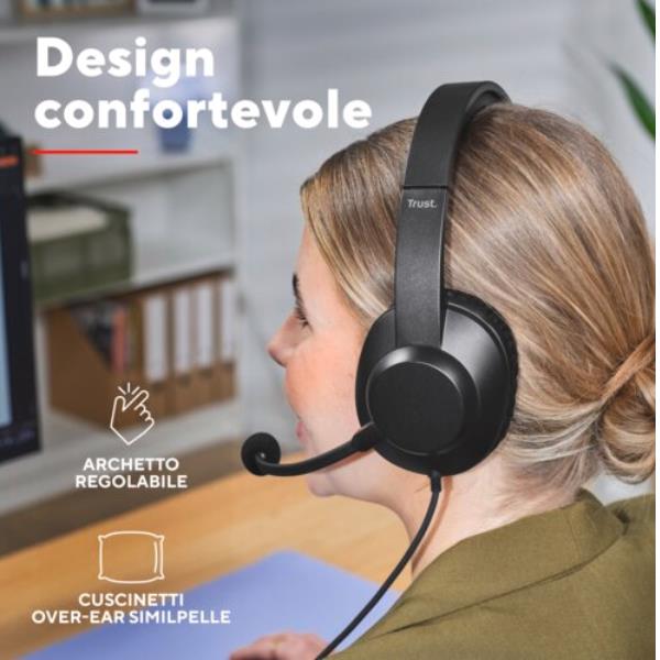 Cuffie con Microfono Trust Ayda Max Jack 3.5mm Nero Riciclabili - immagine 8