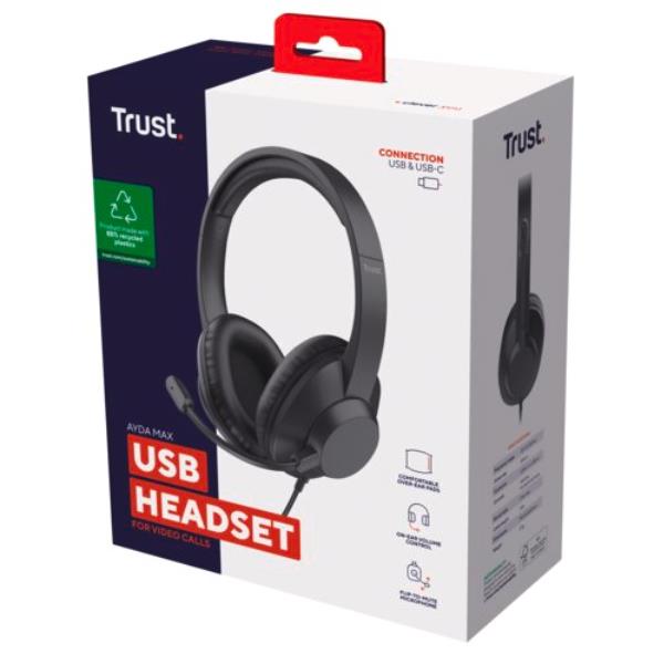 Cuffie USB Trust Ayda Max con Microfono e Controllo Volume - immagine 4