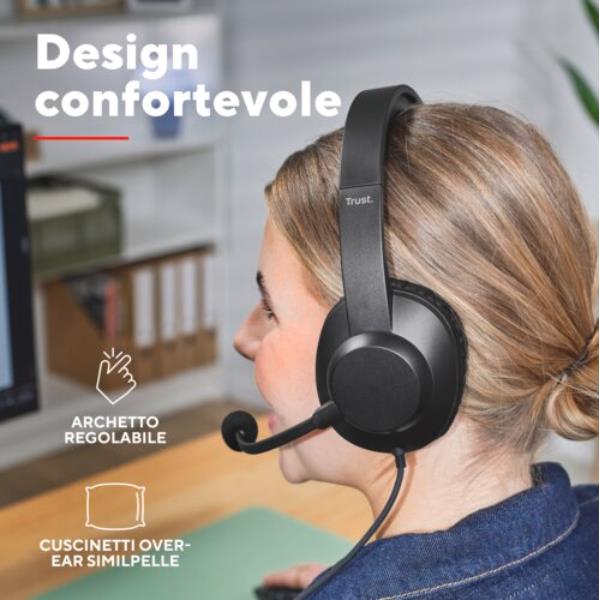 Cuffie USB Trust Ayda Max con Microfono e Controllo Volume - immagine 7